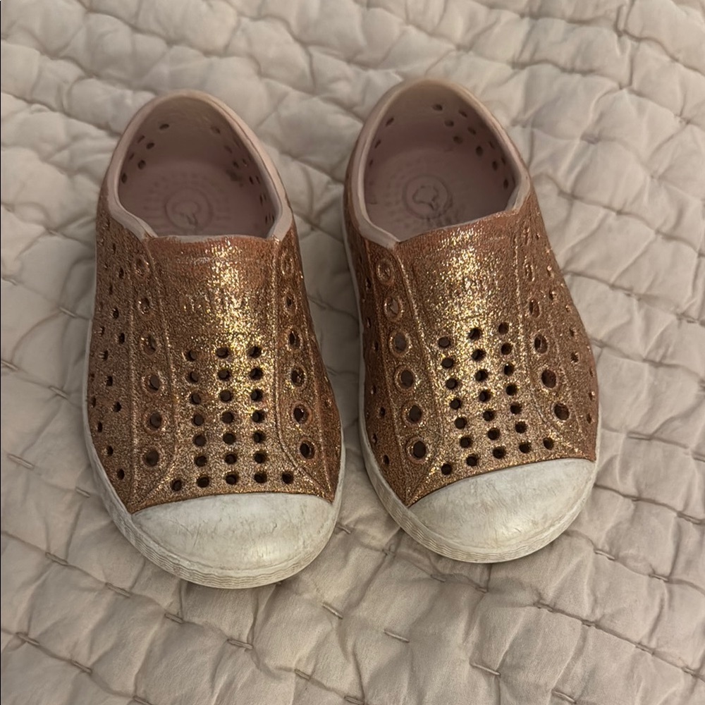 Native Gold and White Slip-On Comfort